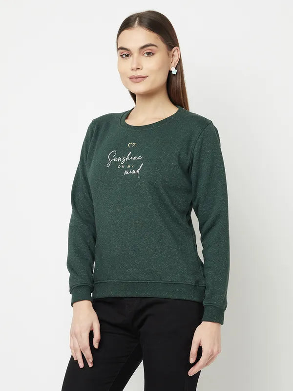 Women Mountain Green Sweatshirts