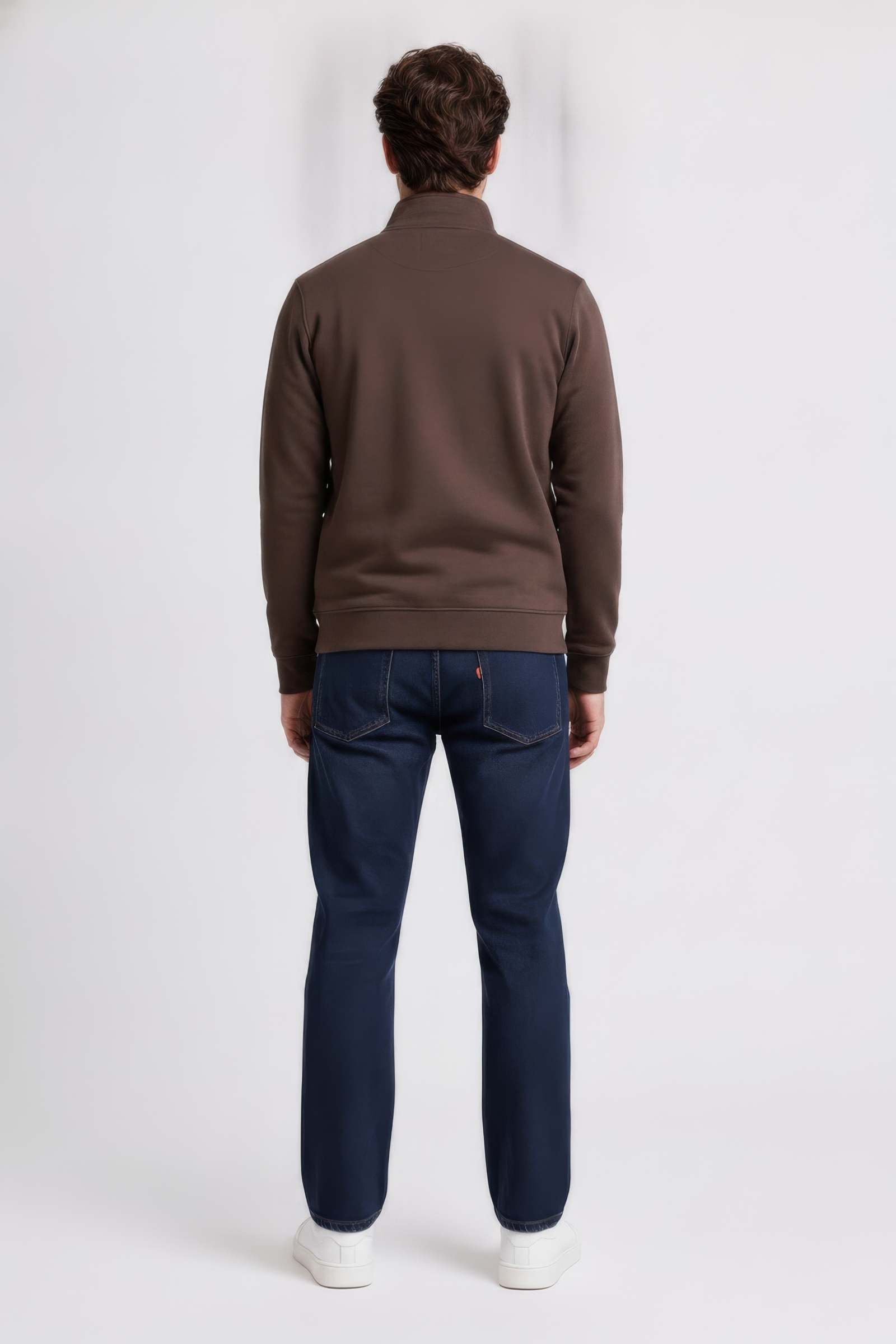 Espresso Men’s, Cotton Blend  Full-Zip Utility Pocket Sweatshirt