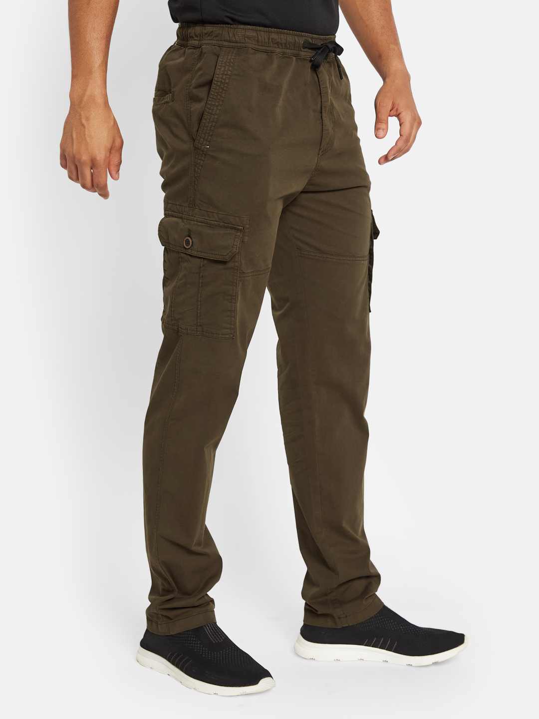 Octave Men Cotton Mid Rise Track Pants