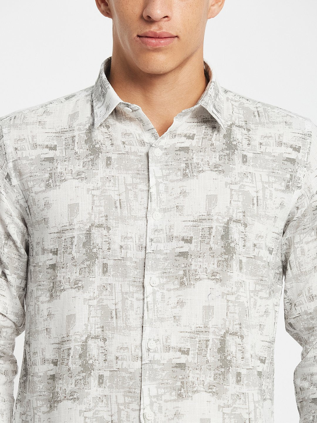 METTLE Men Printed Casual Shirt