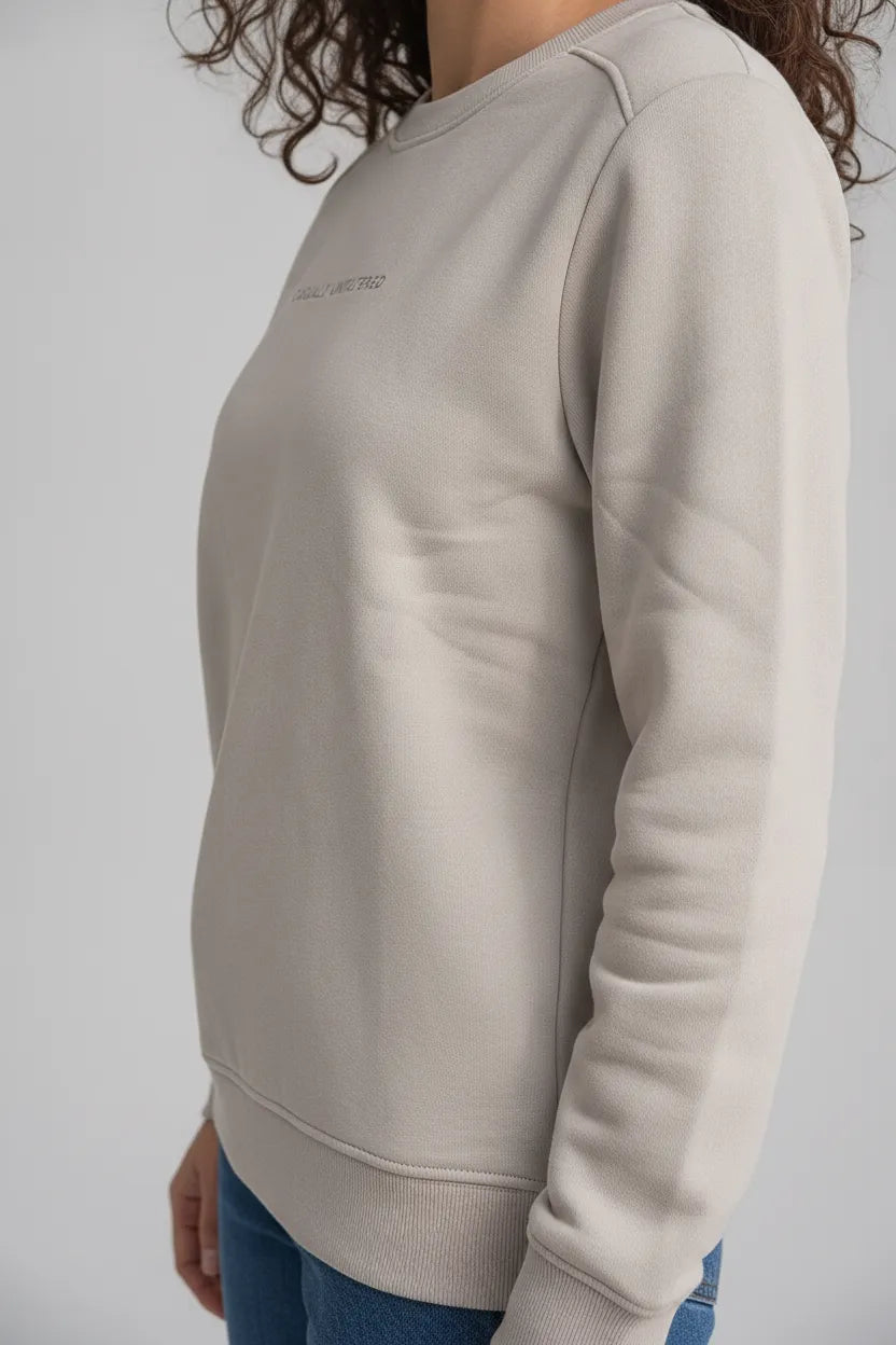 Women Arona Cotton Fleece | Round Neck Full Sleeves Casual Winter Sweatshirt