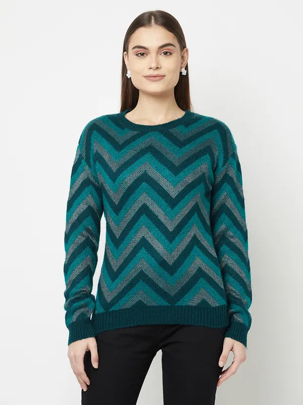 Women Teal Sweaters