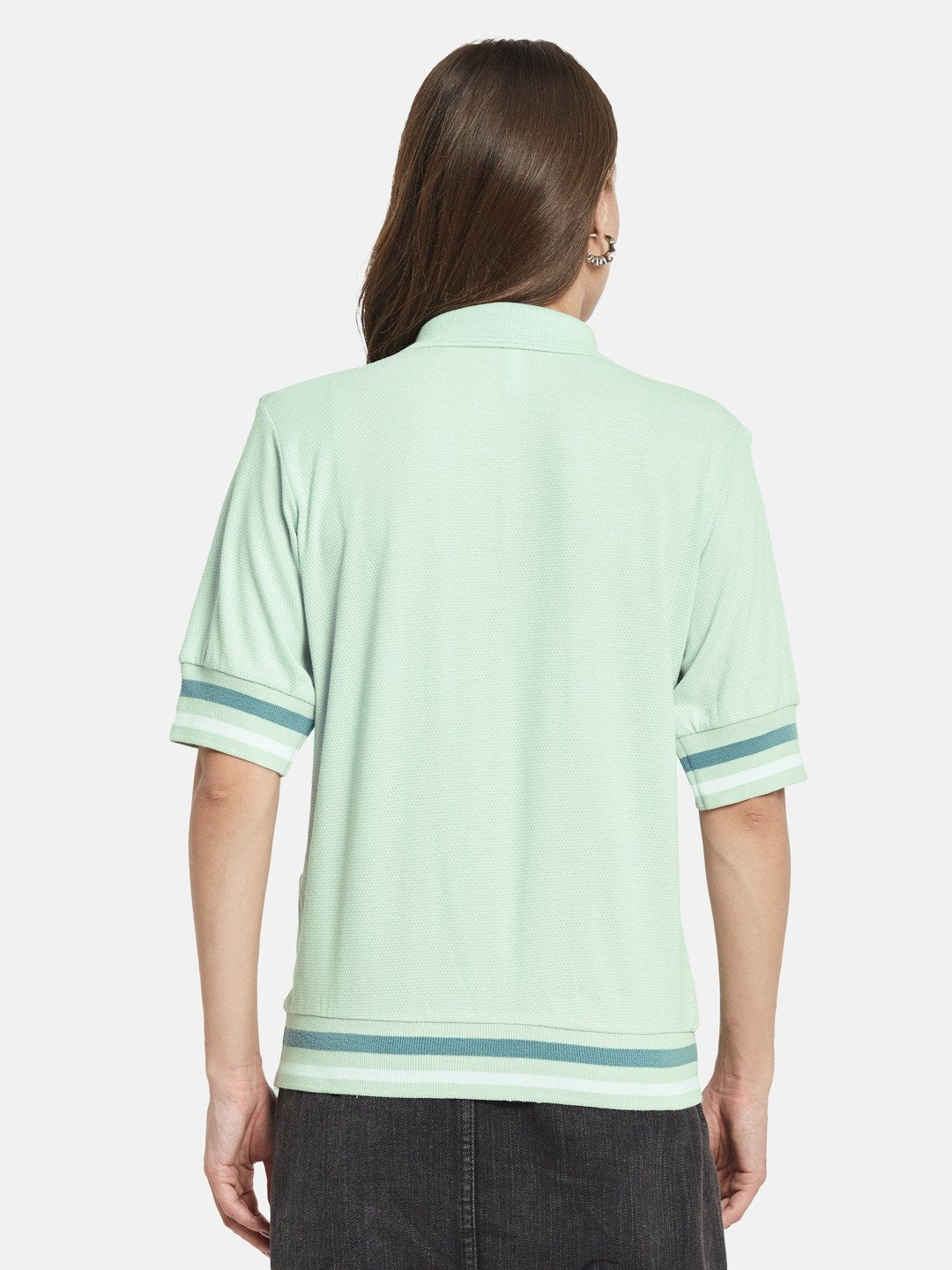 METTLE Women Polo Collar T-shirt