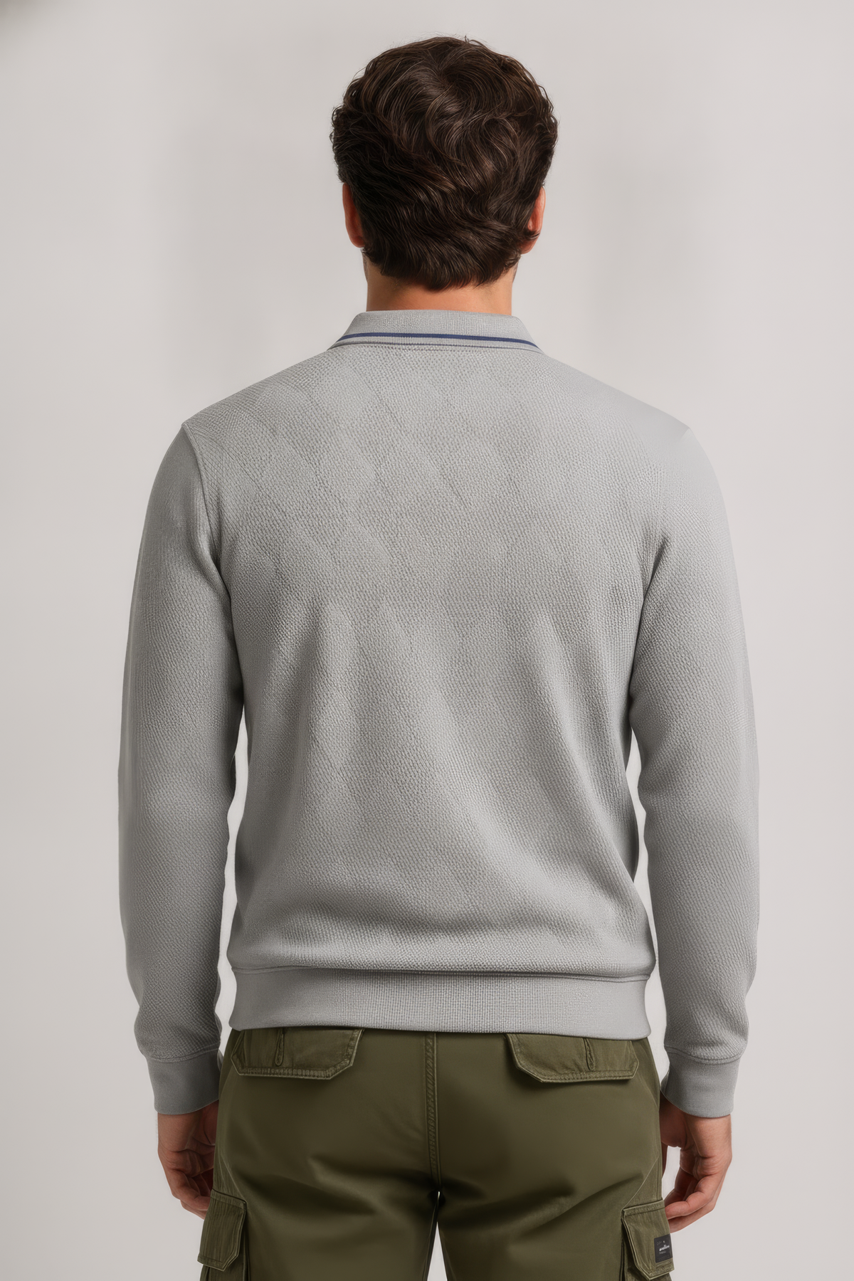 Men's Onyx Lycra Jacquard Half Zip T-Shirt |