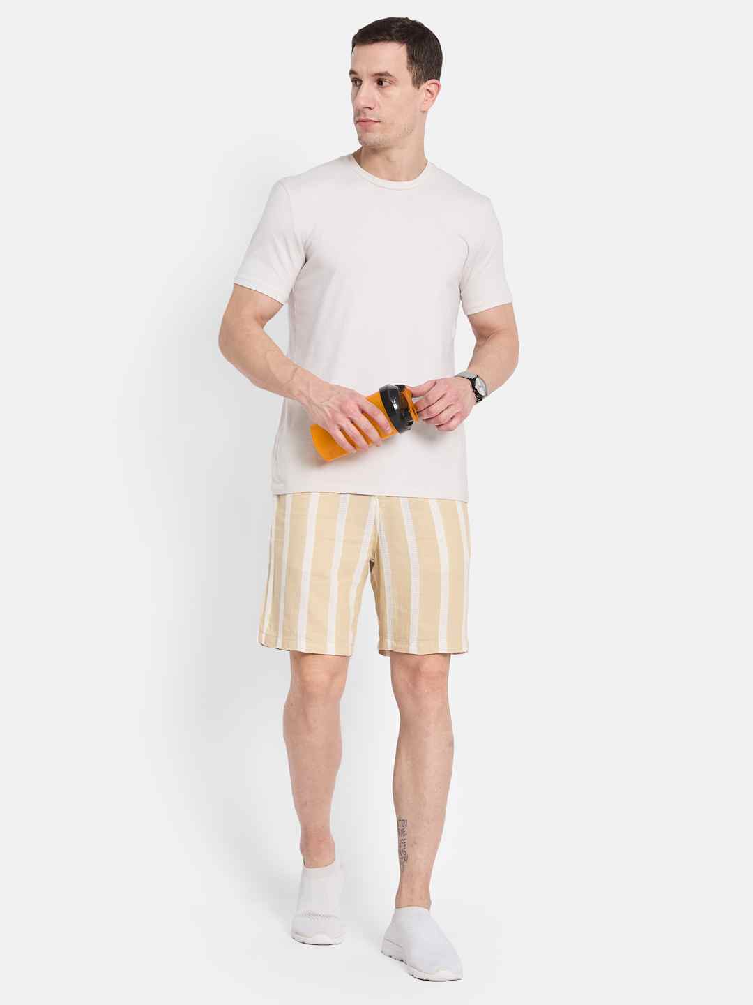 METTLE Men Multi Stripes Opaque Striped Casual Shirt