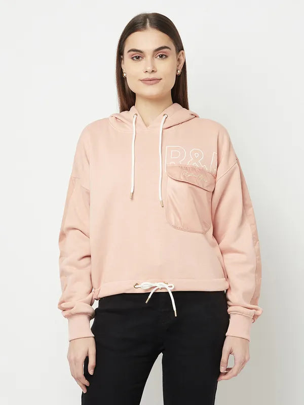 Women Suede Pink Sweatshirts