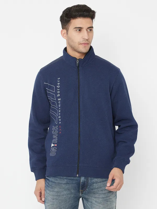 Men Indigo Melange Sweatshirts