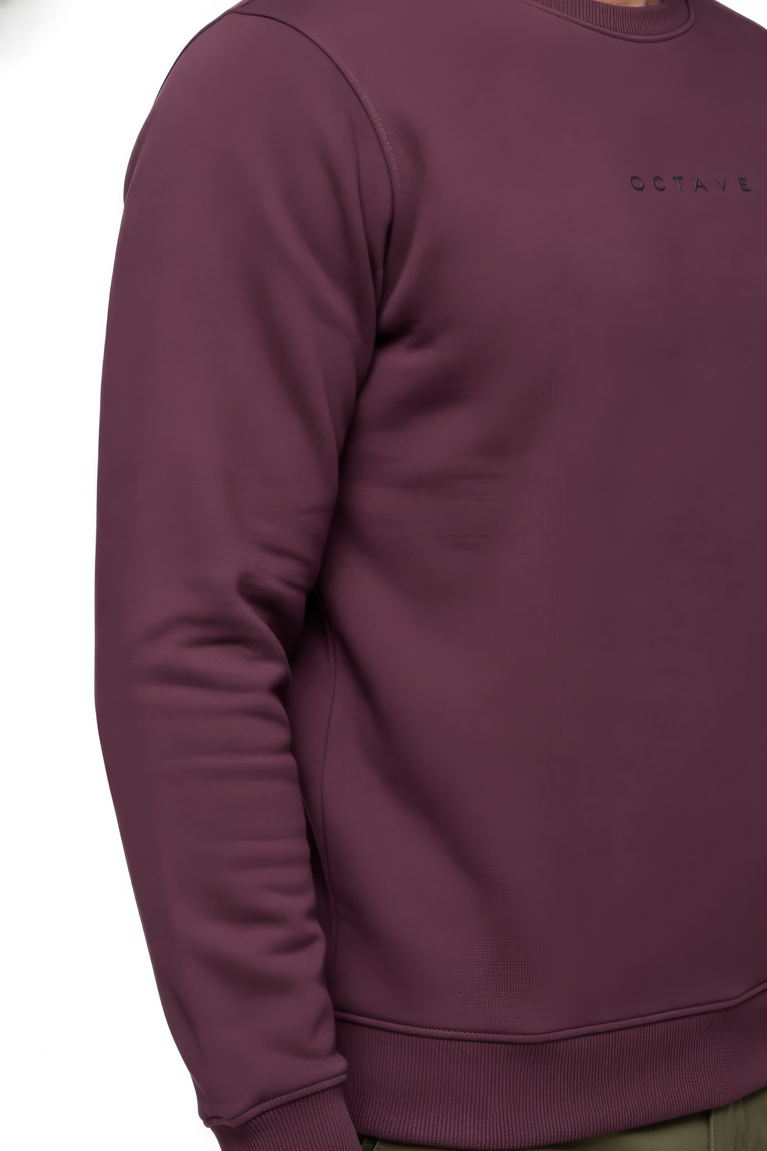 Men’s Premium Raisin Crew Neck Cotton Fleece Sweatshirt