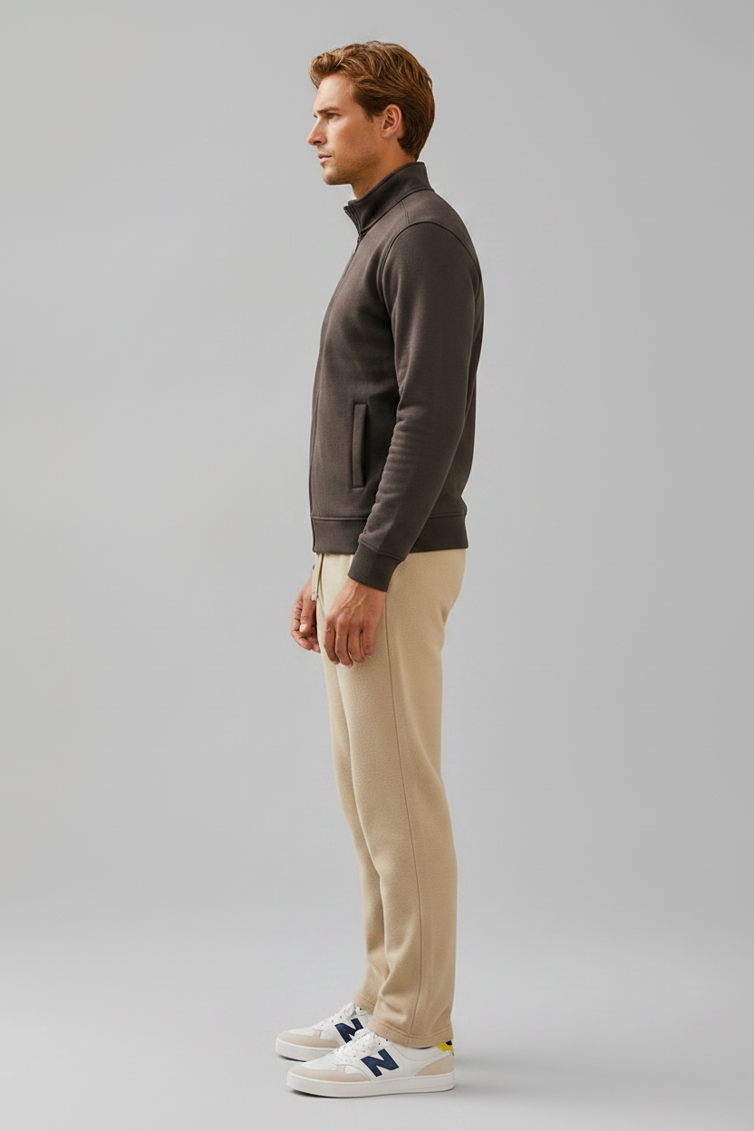 Men’s Natural Melange Premium German Velvet  Lower with Drawstring