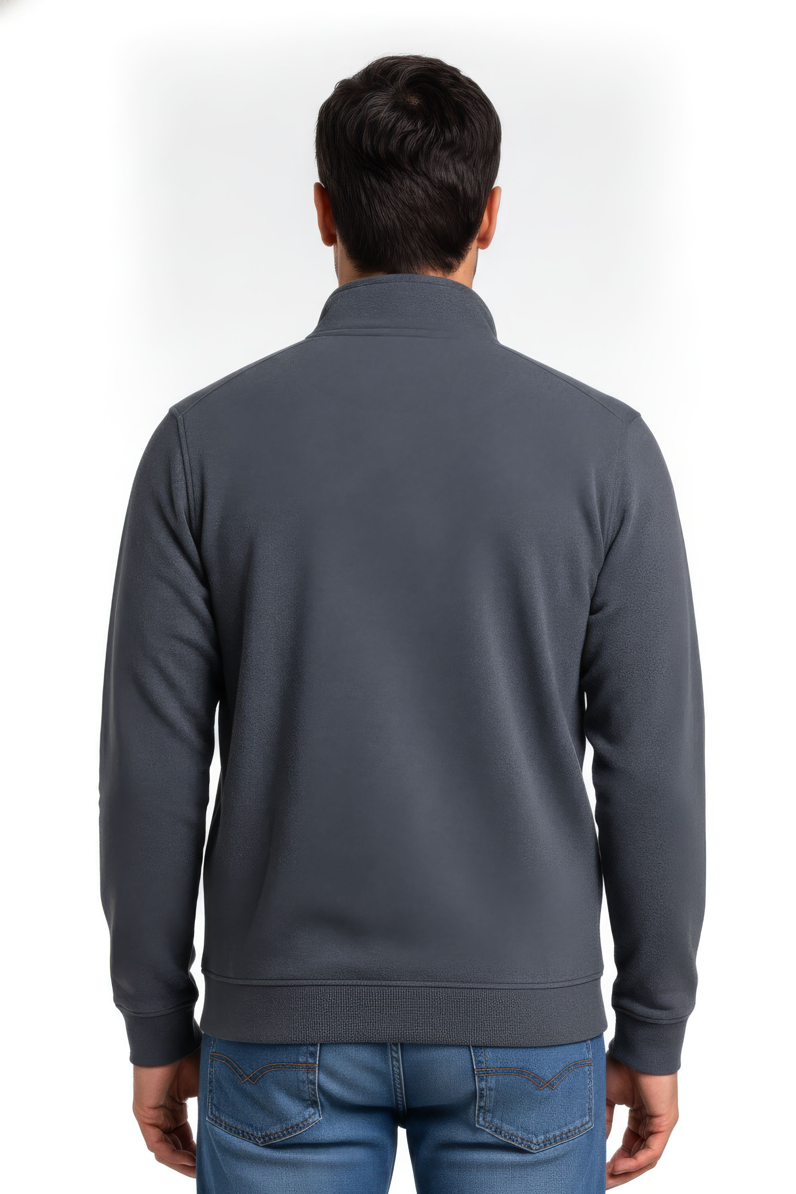 Men’s Heather Full Zip Sweatshirt – Premium Blended German Velvet
