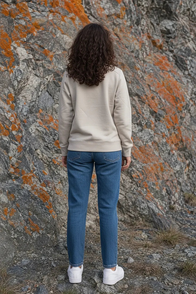 Women Arona Cotton Fleece | Round Neck Full Sleeves Casual Winter Sweatshirt
