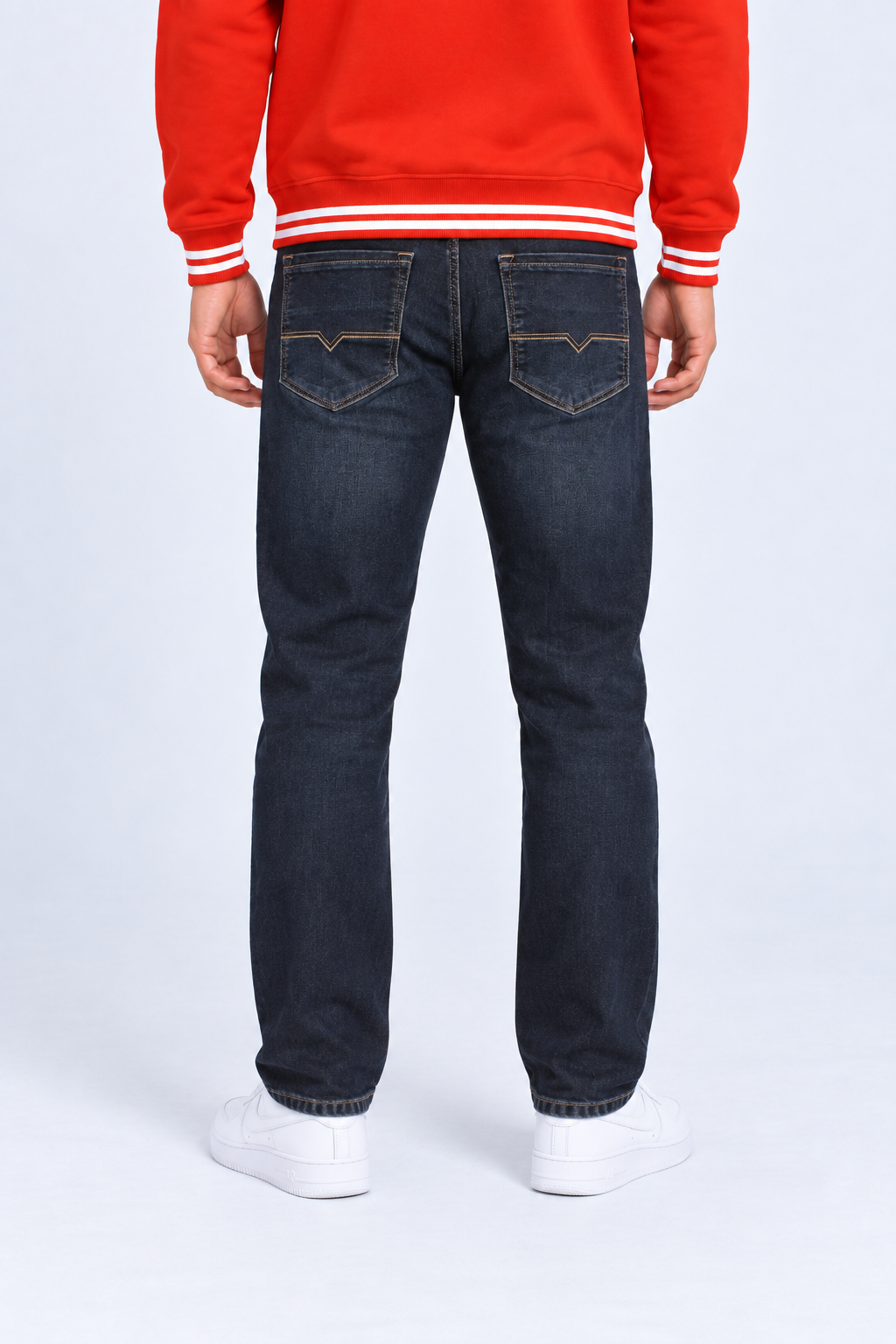 Men’s Relaxed Fit Stretch Denim Jeans – Urban Blue