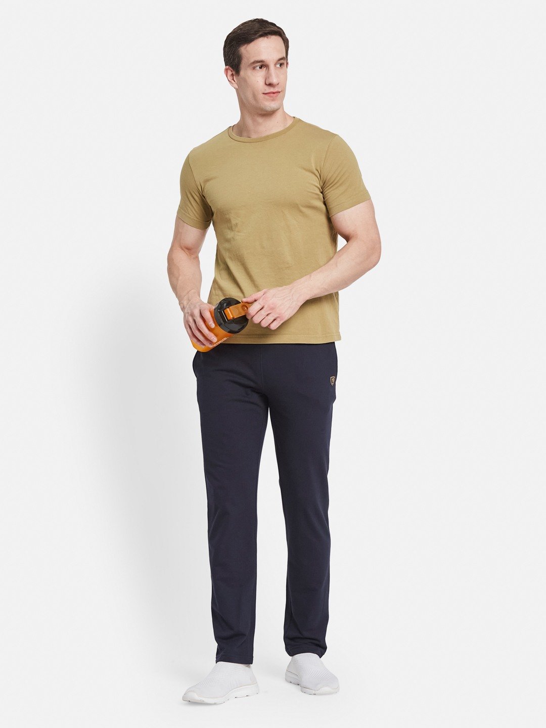 Octave Men Cotton Mid Rise Track Pants