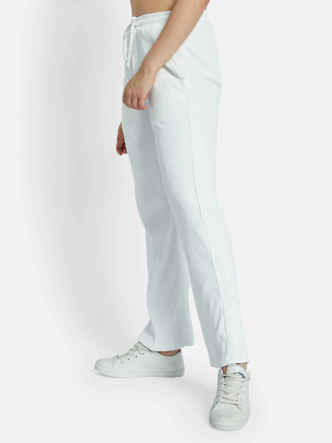 METTLE Women Self Designed Cotton Track Pants