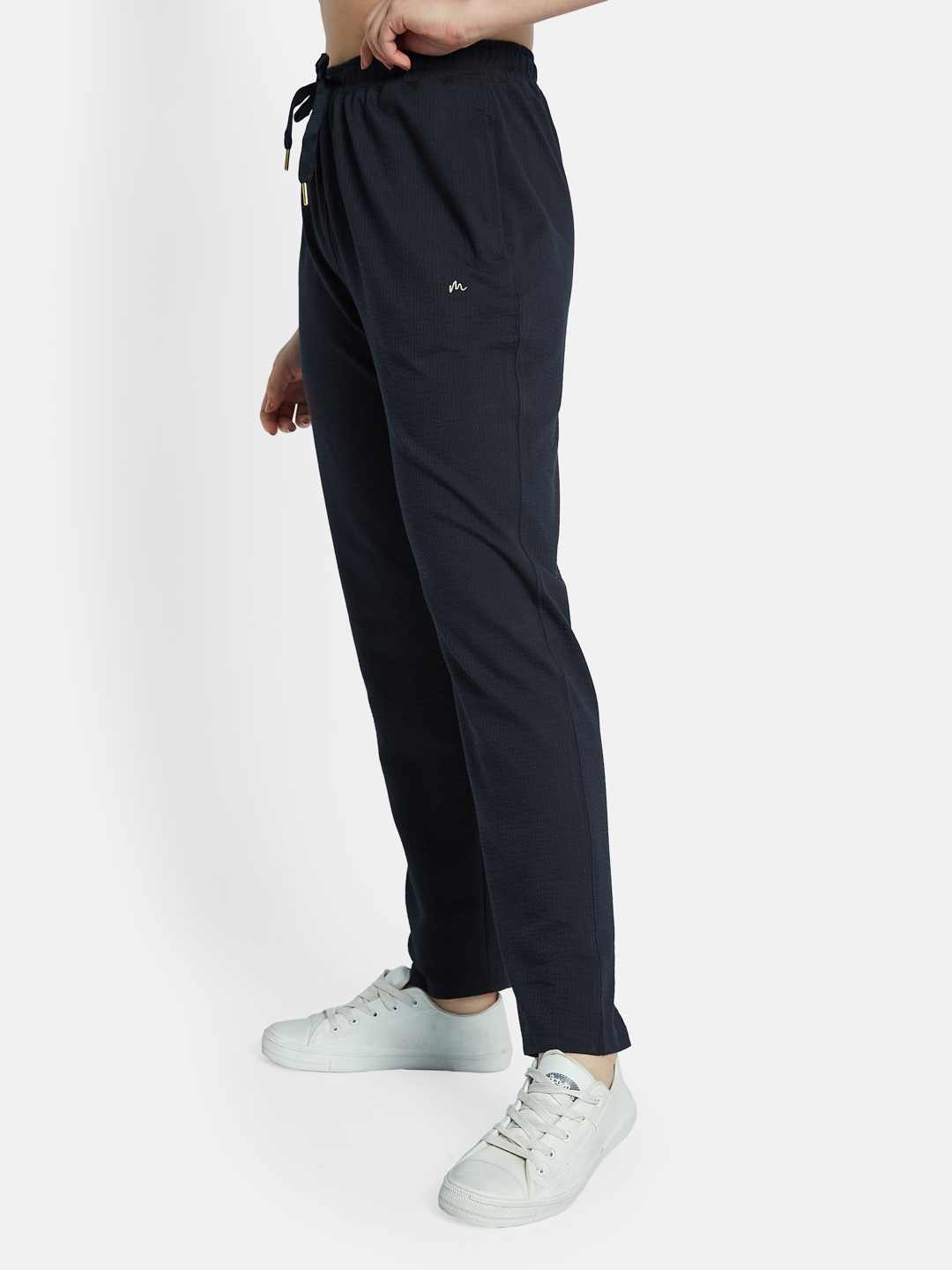 METTLE Women Textured Cotton Track Pants