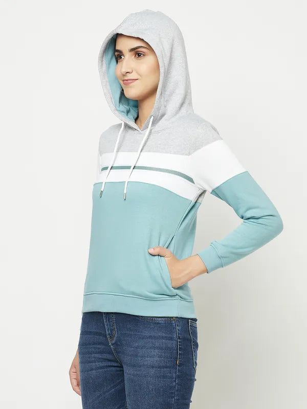 Women Light Teal Sweatshirts