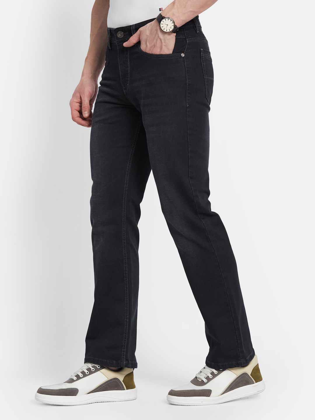 Octave Men Bootcut Stretchable Jeans