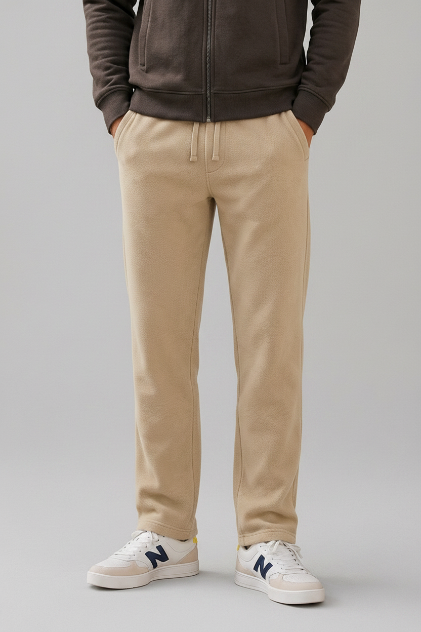 Men’s Natural Melange Premium German Velvet  Lower with Drawstring