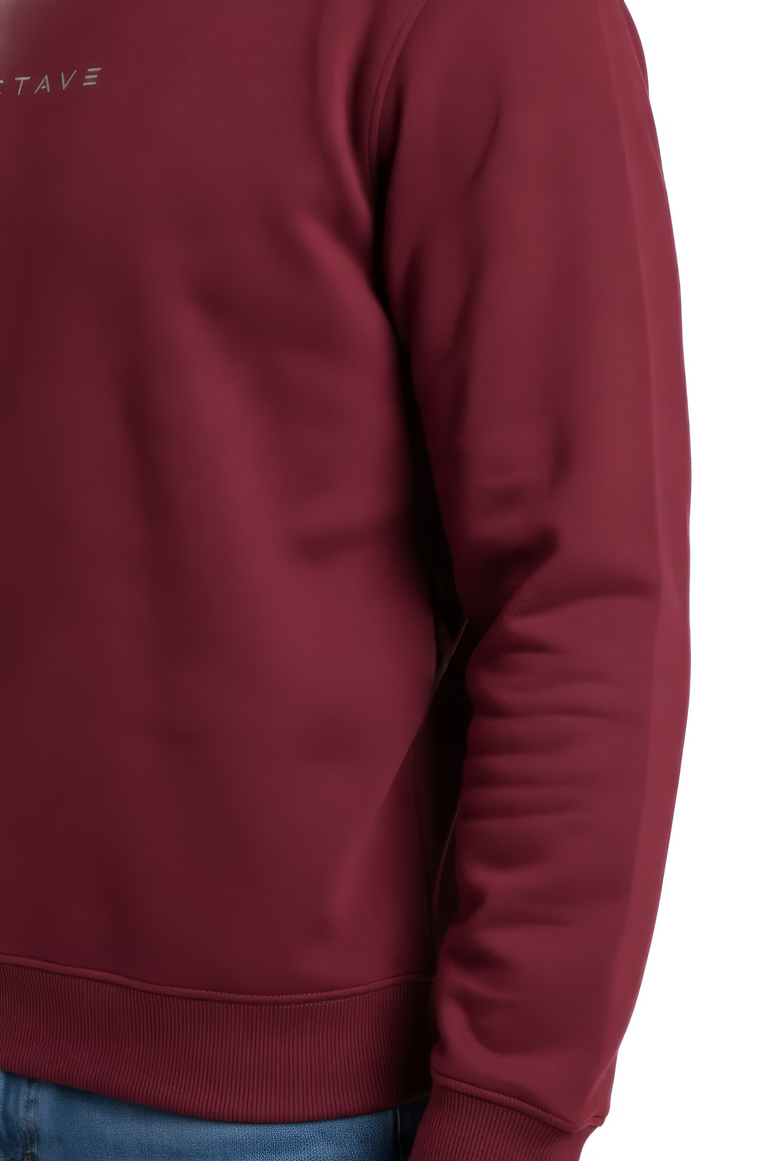 Men’s Premium Merlot Crew Neck Cotton Fleece Sweatshirt