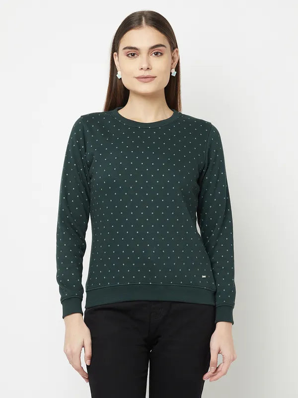 Women Mountain Green Sweatshirts