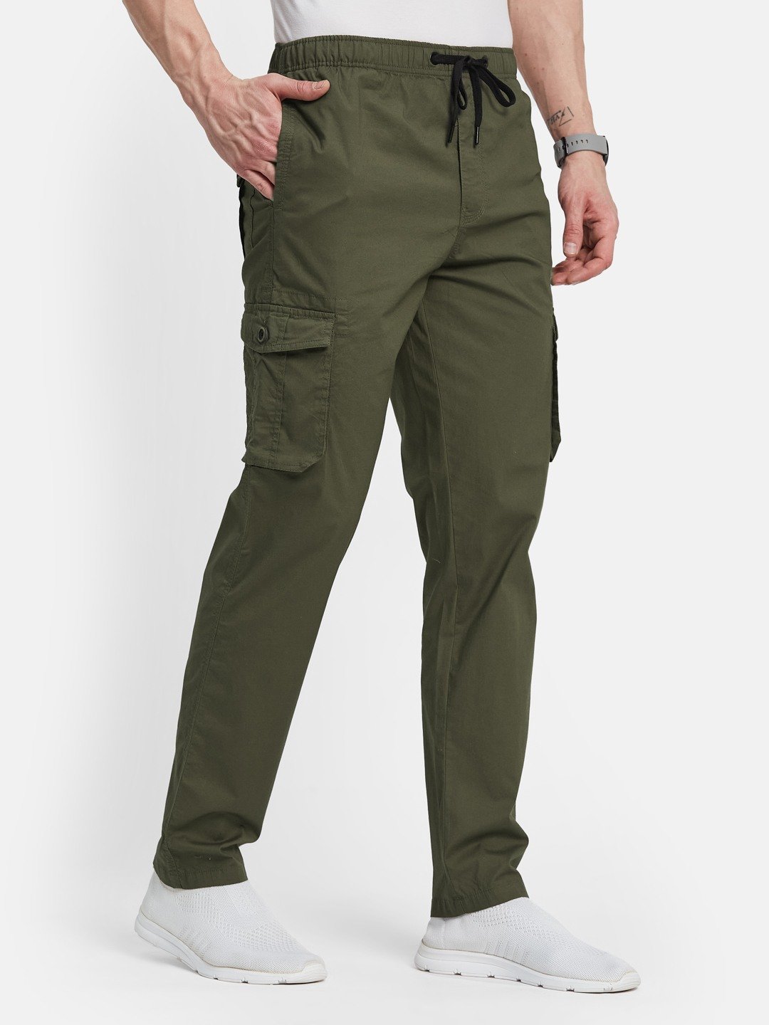 Octave Men Regular Fit Cargos Trousers