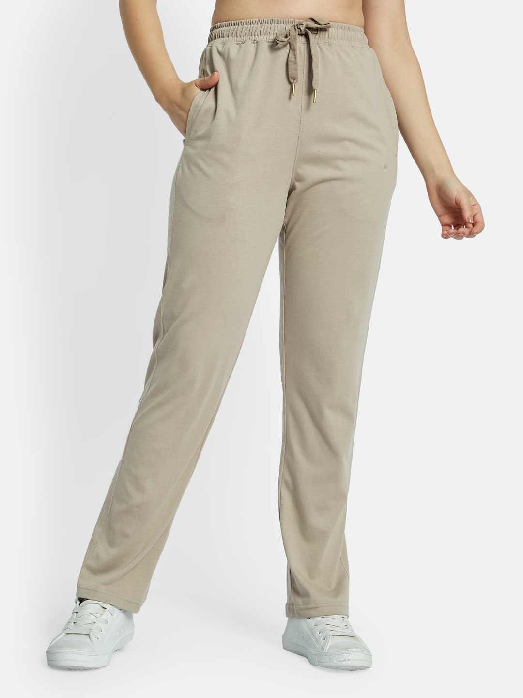 METTLE Women Cotton Mid Rise Track Pants