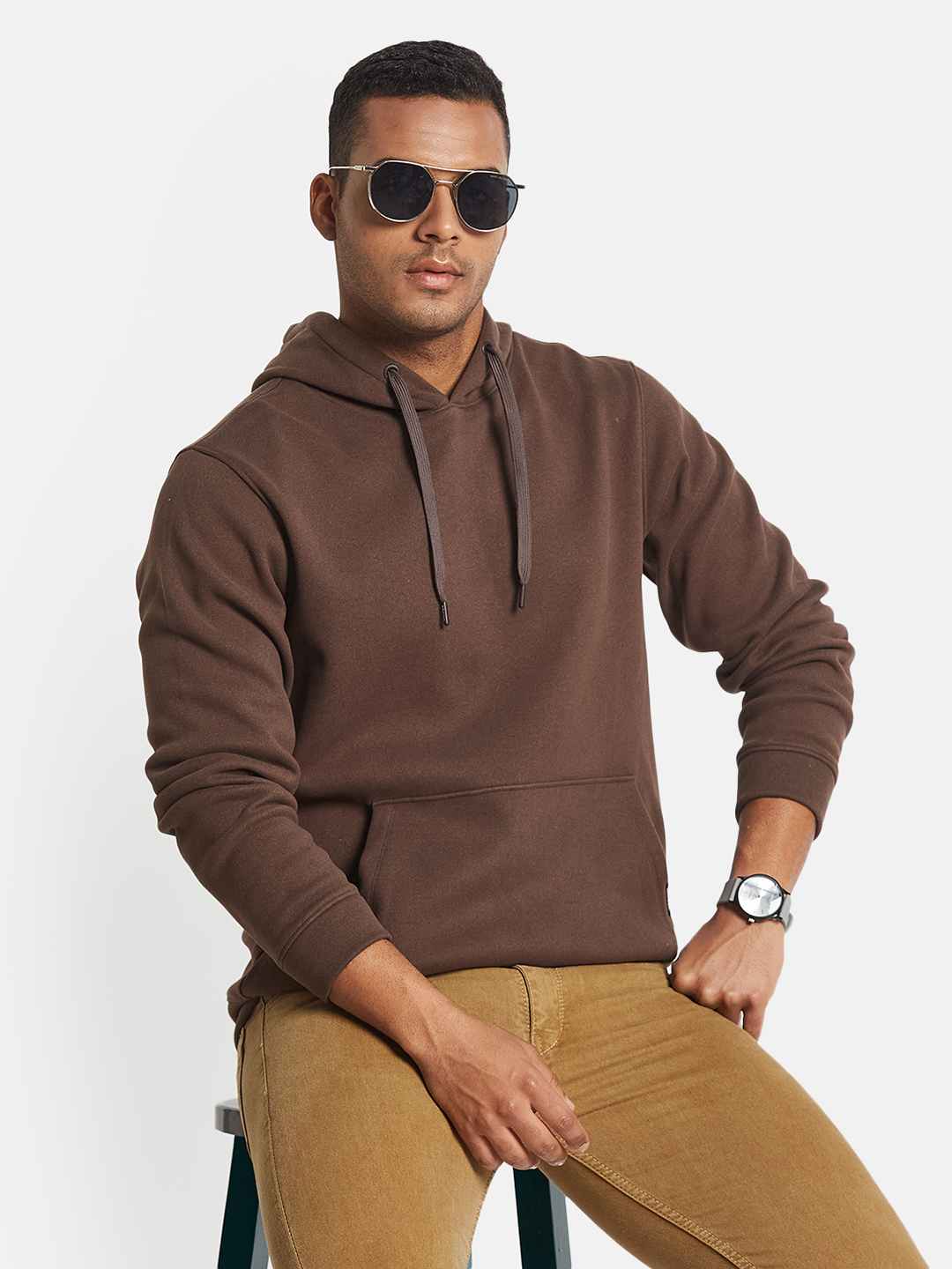 Octave Men Long Sleeves Hooded Sweatshirt