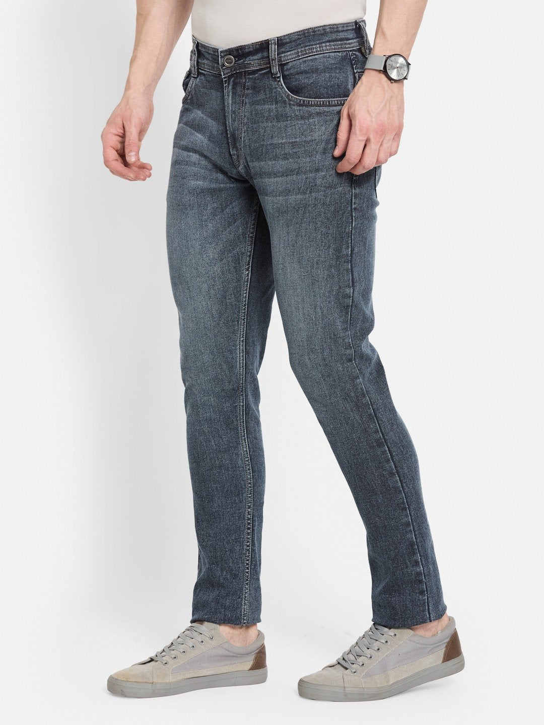 Octave Men Cotton Slim Fit Light Fade Jeans