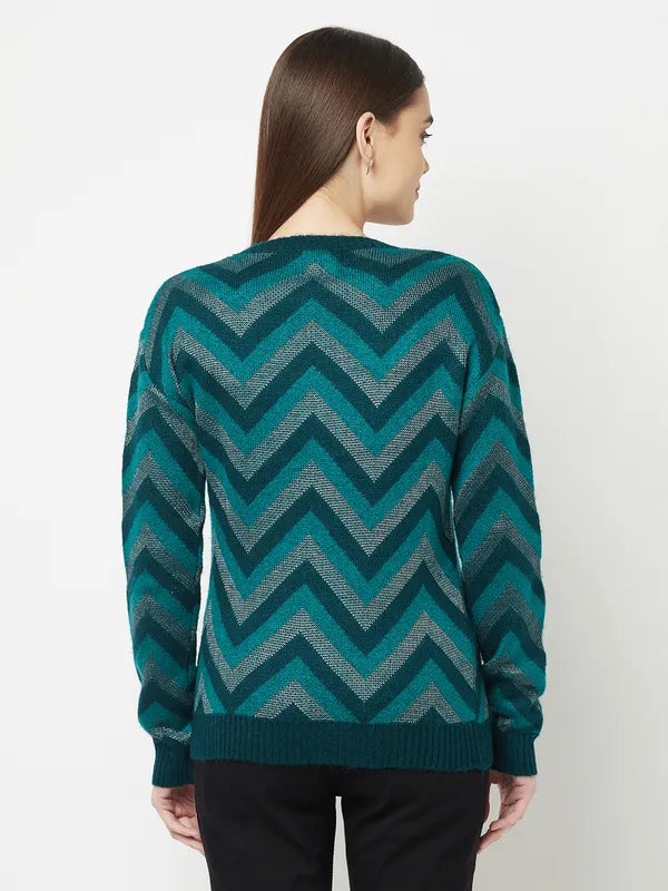 Women Teal Sweaters