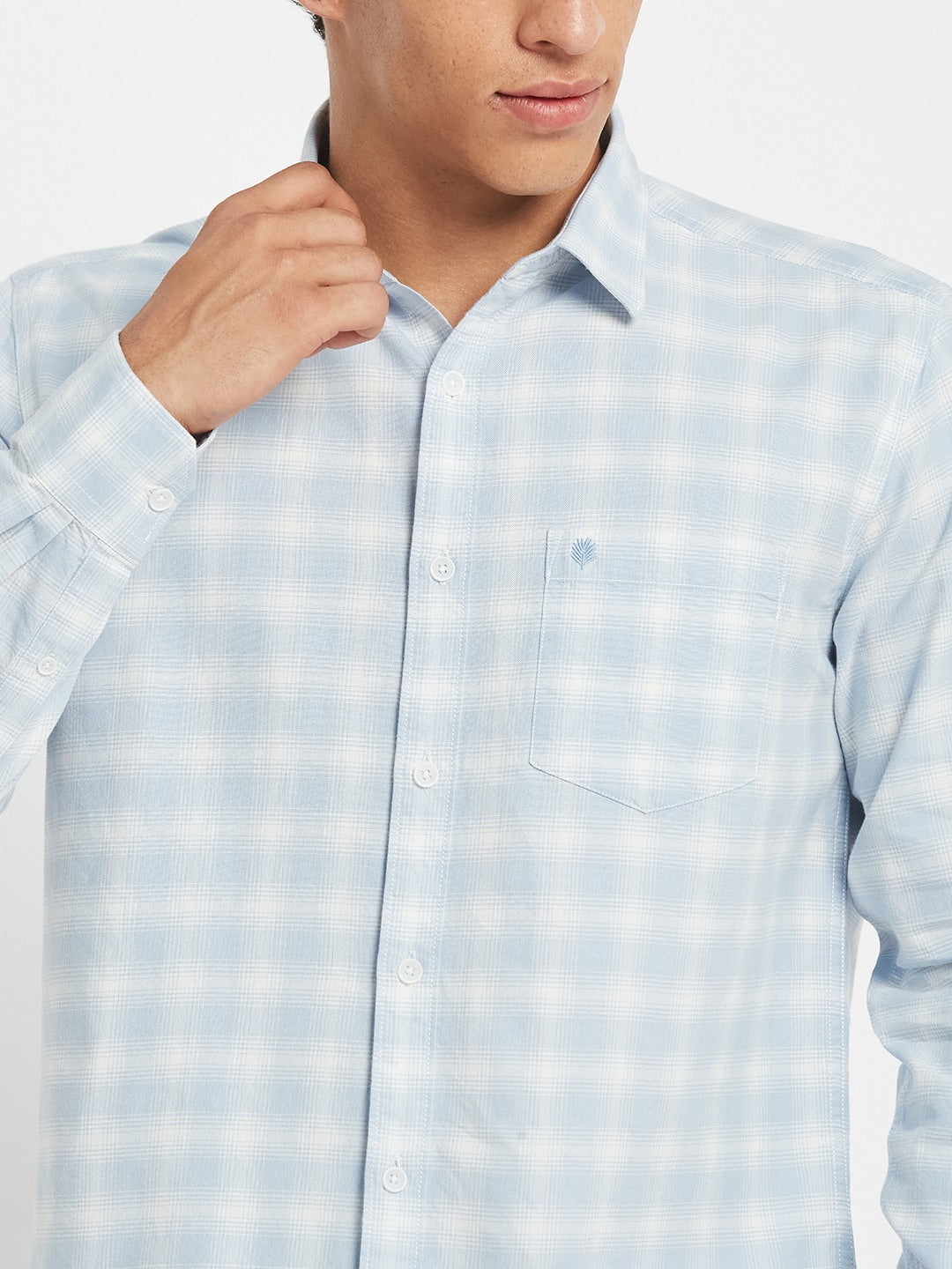 METTLE Checked Long Sleeves Cotton Shirt
