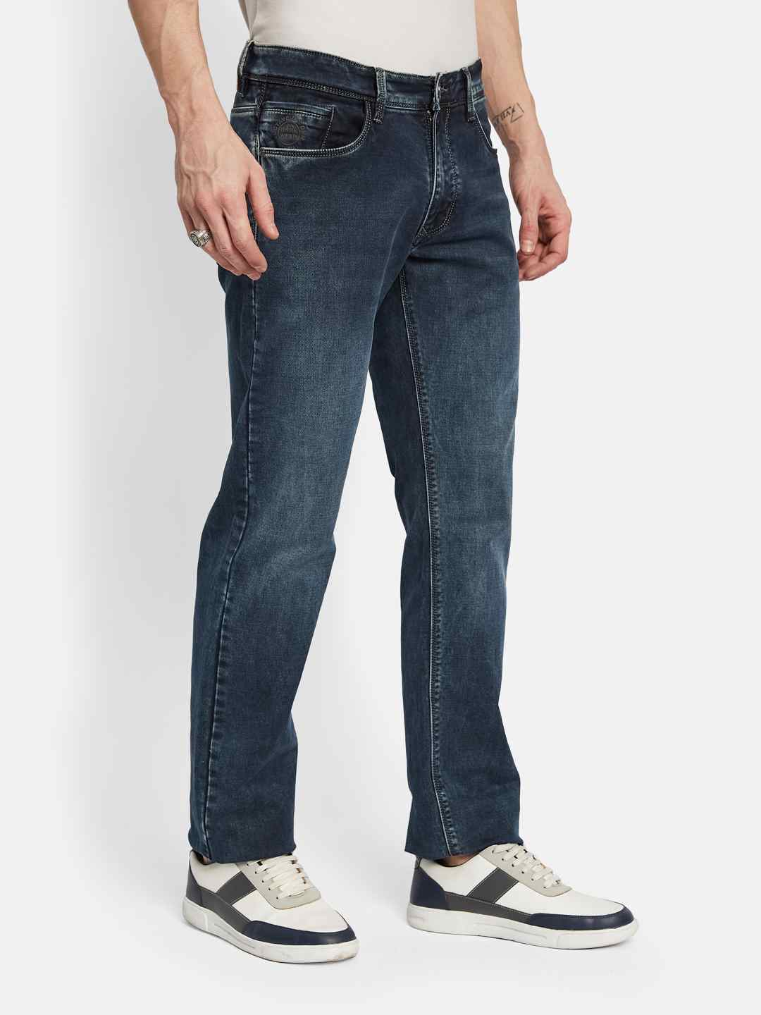 Octave Men Straight Fit Light Fade Stretchable Jeans