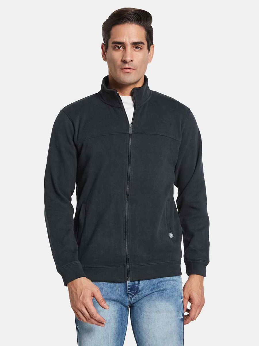 Octave Men Mandarin Collar Long Sleeves Sweatshirt