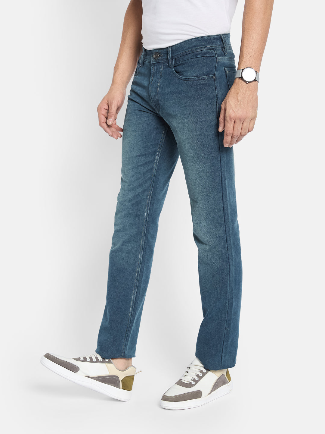 Octave Men Regular Fit Light Fade Stretchable Cotton Jeans