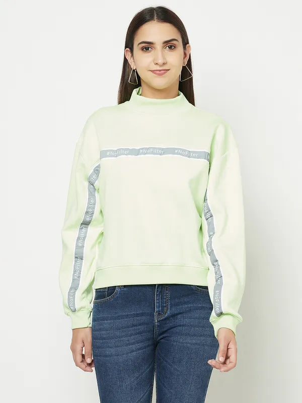 Women Neon Green Sweatshirts