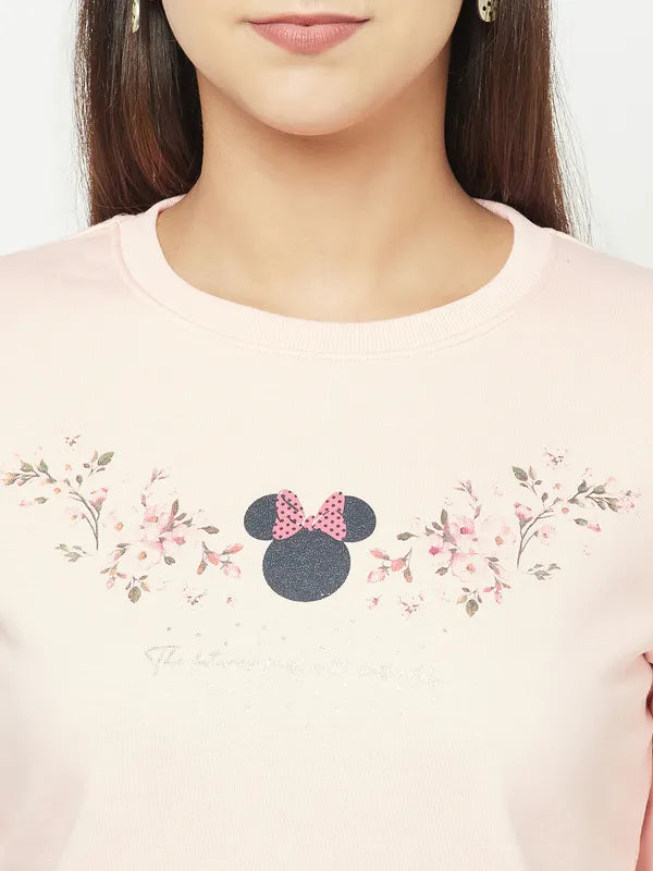 Women Pastel Pink Sweatshirts