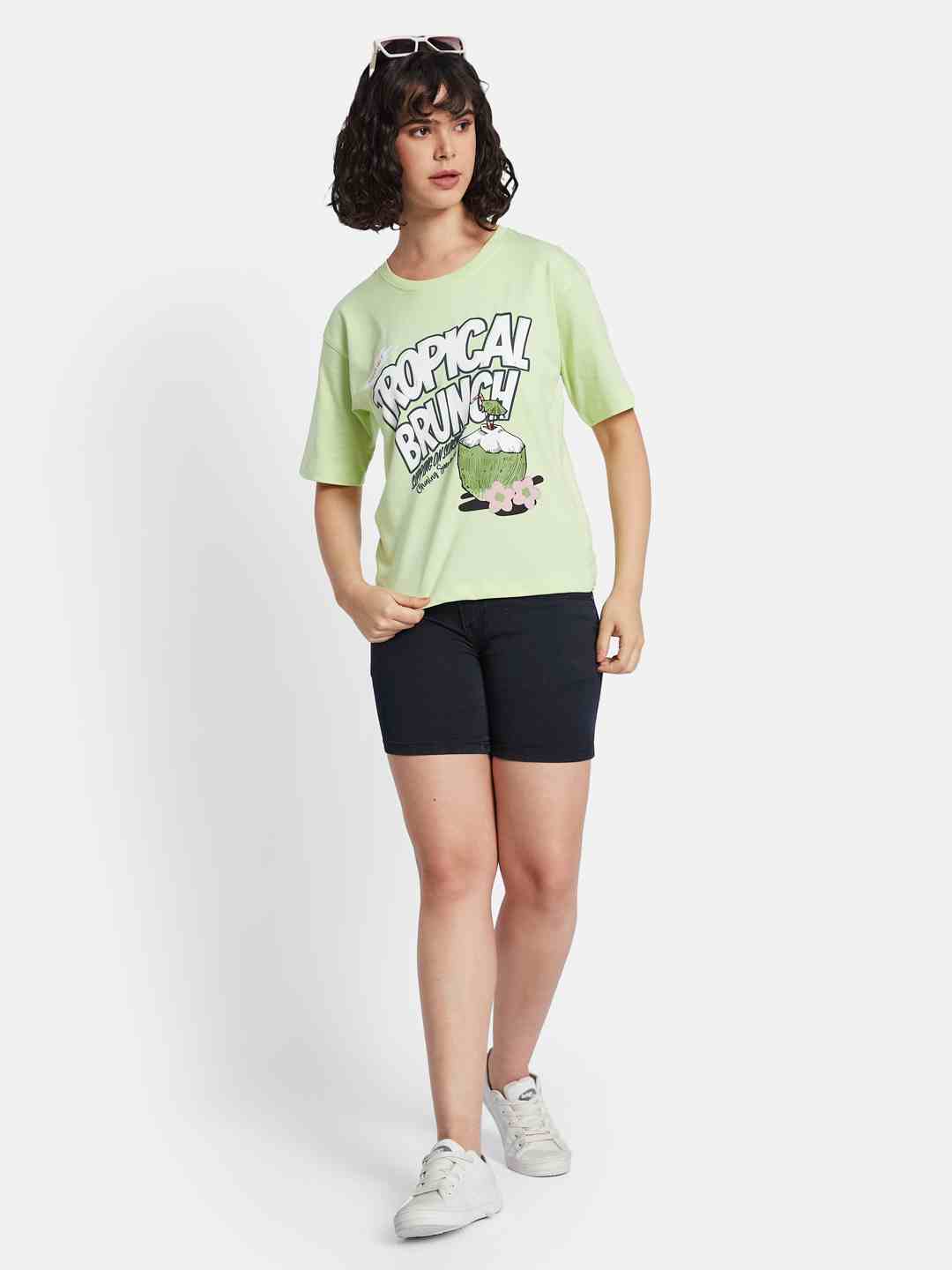 METTLE Women Printed T-shirt
