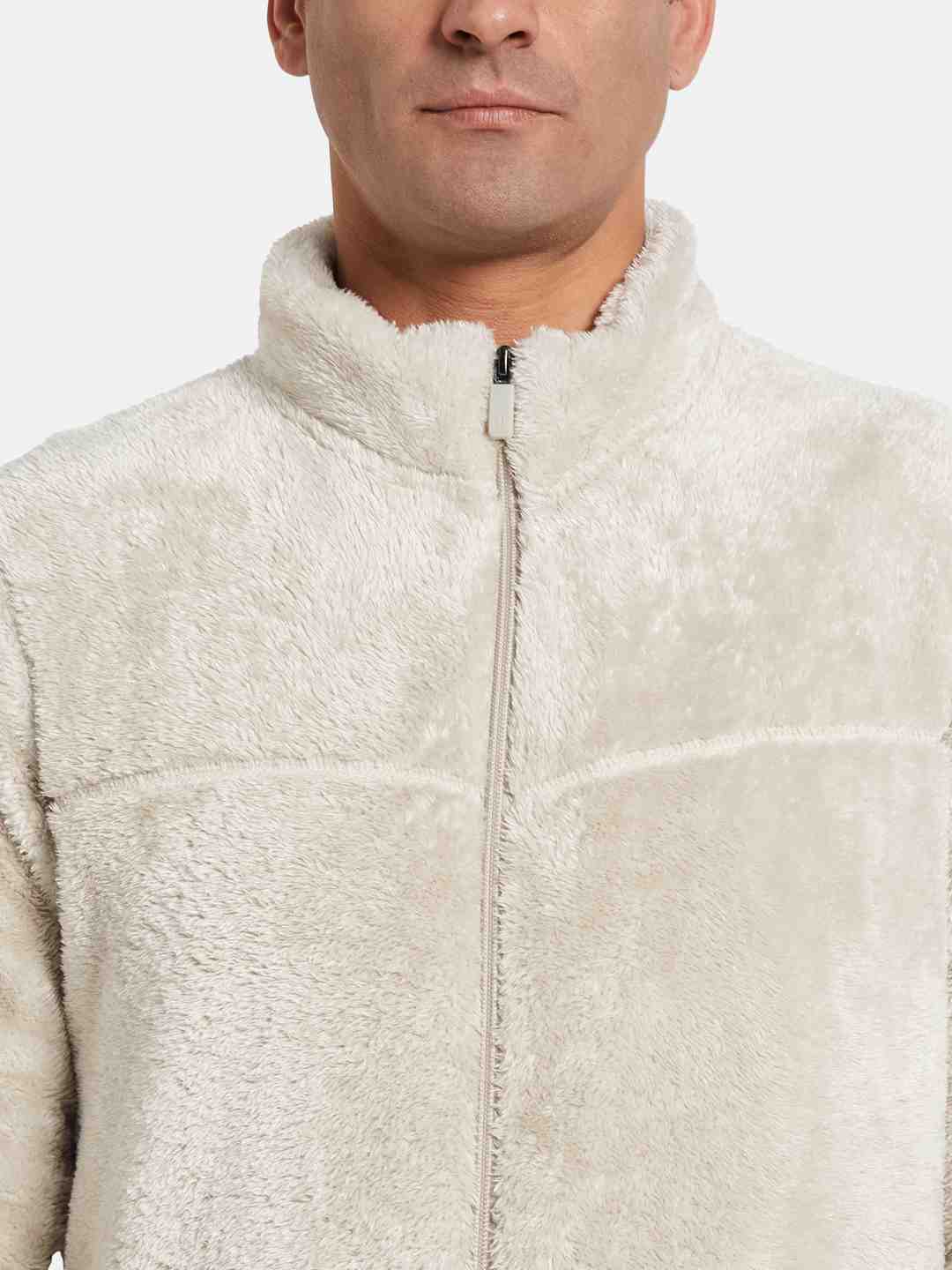 Octave Men Mock Collar Front-Open Sweatshirt