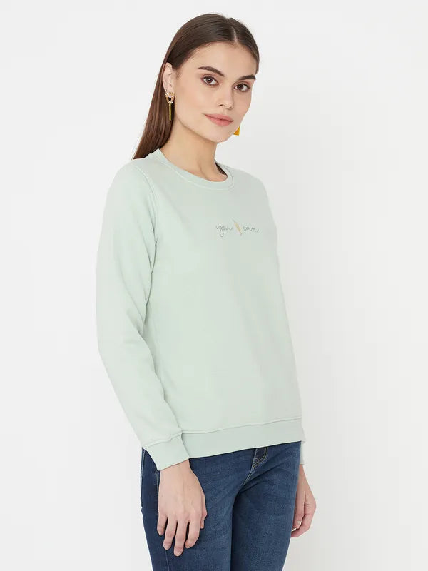 Mettle Women Green Sweatshirt