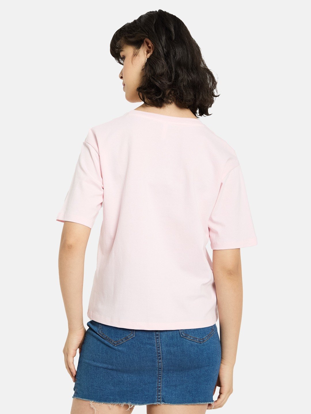 METTLE Women Typography Printed Round Neck Cotton T-shirt