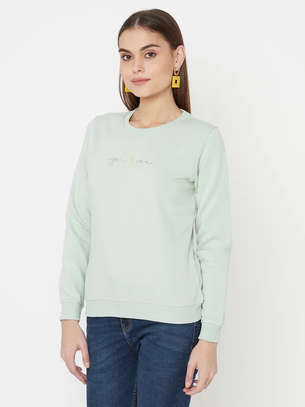 Mettle Women Green Sweatshirt