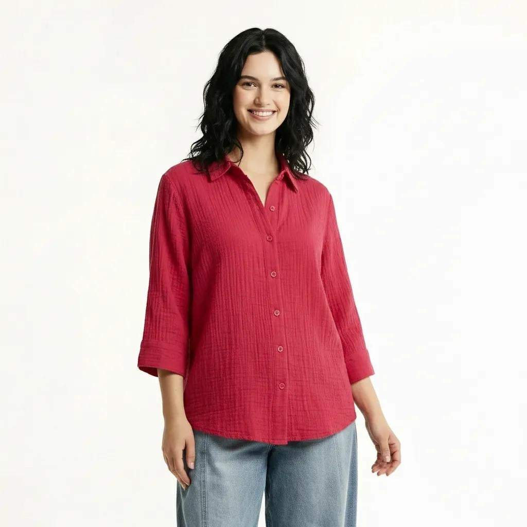 METTLE Women Hot Pink Casual Shirt