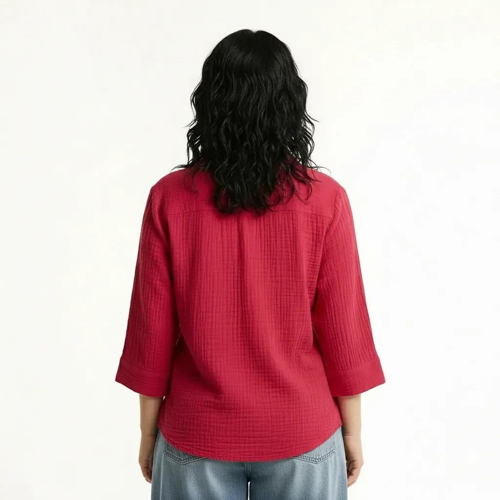 METTLE Women Hot Pink Casual Shirt