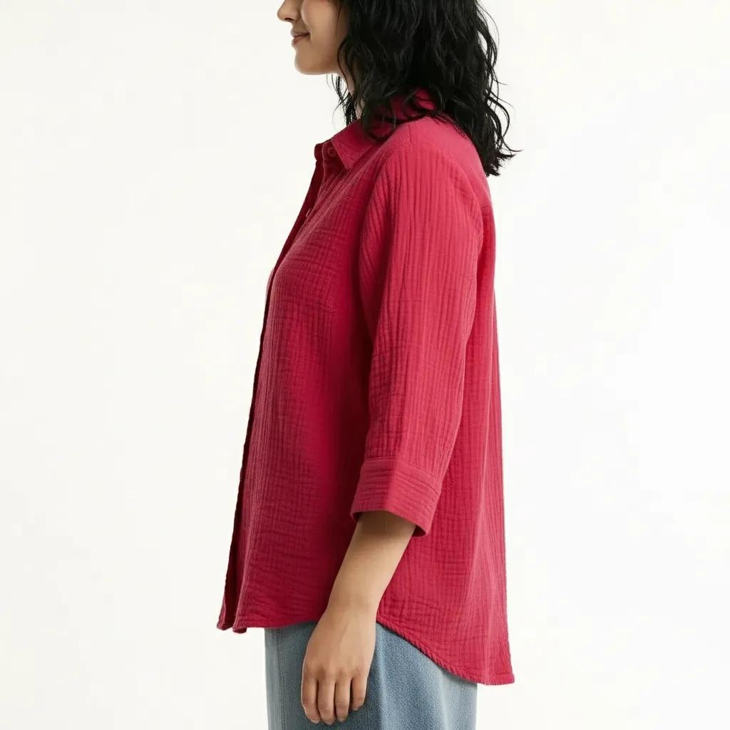 METTLE Women Hot Pink Casual Shirt