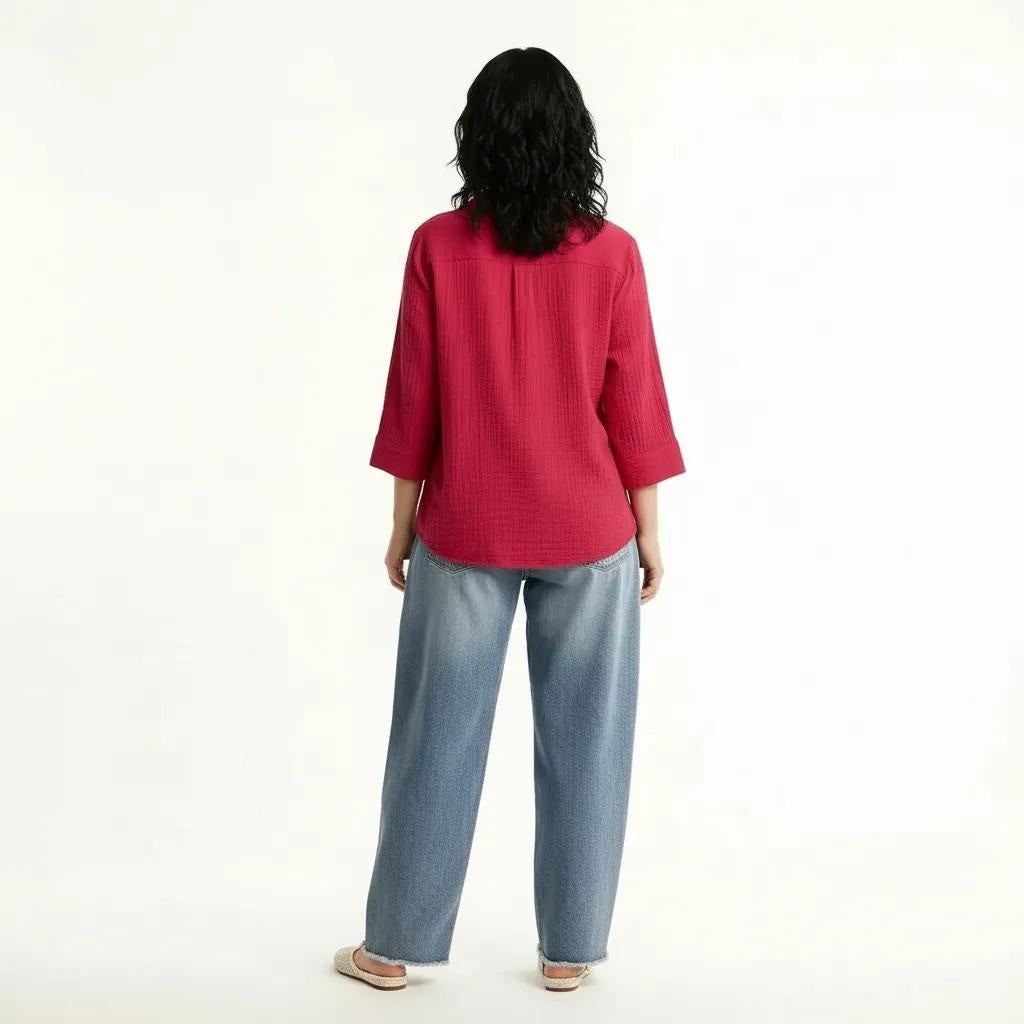 METTLE Women Hot Pink Casual Shirt