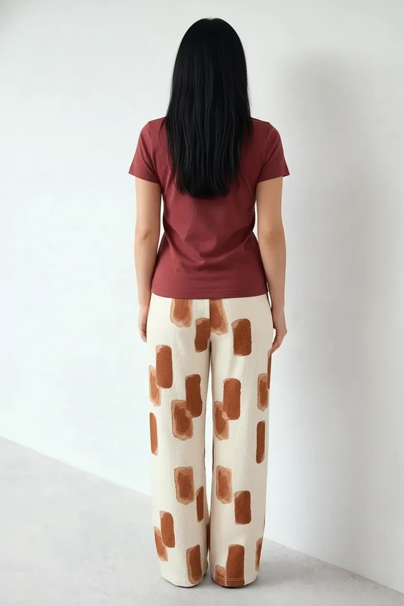 Women Regular Fit Abstract Track Pants