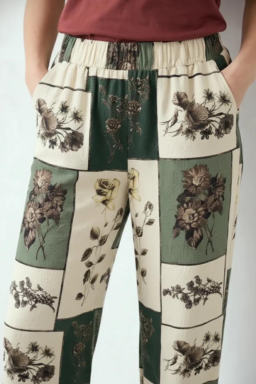 Women Regular Fit Floral Track Pants