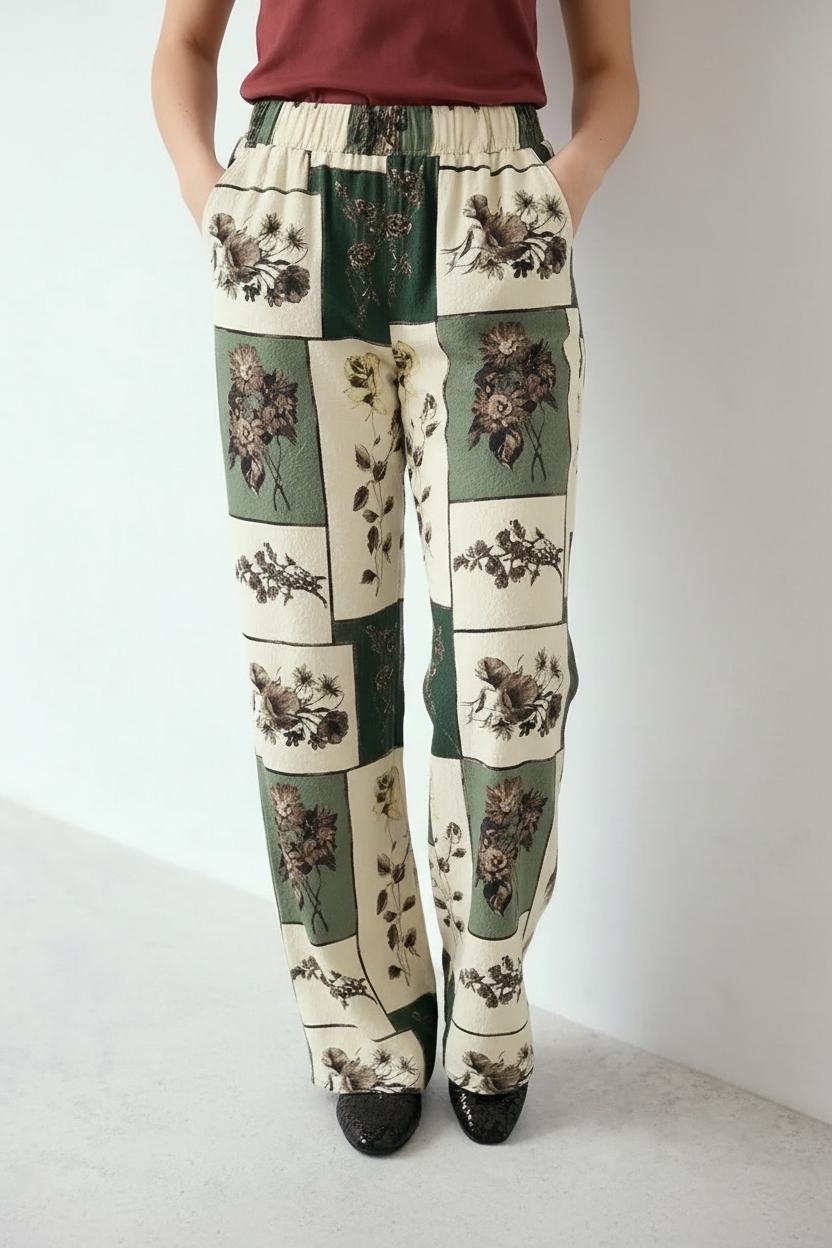 Women Regular Fit Floral Track Pants