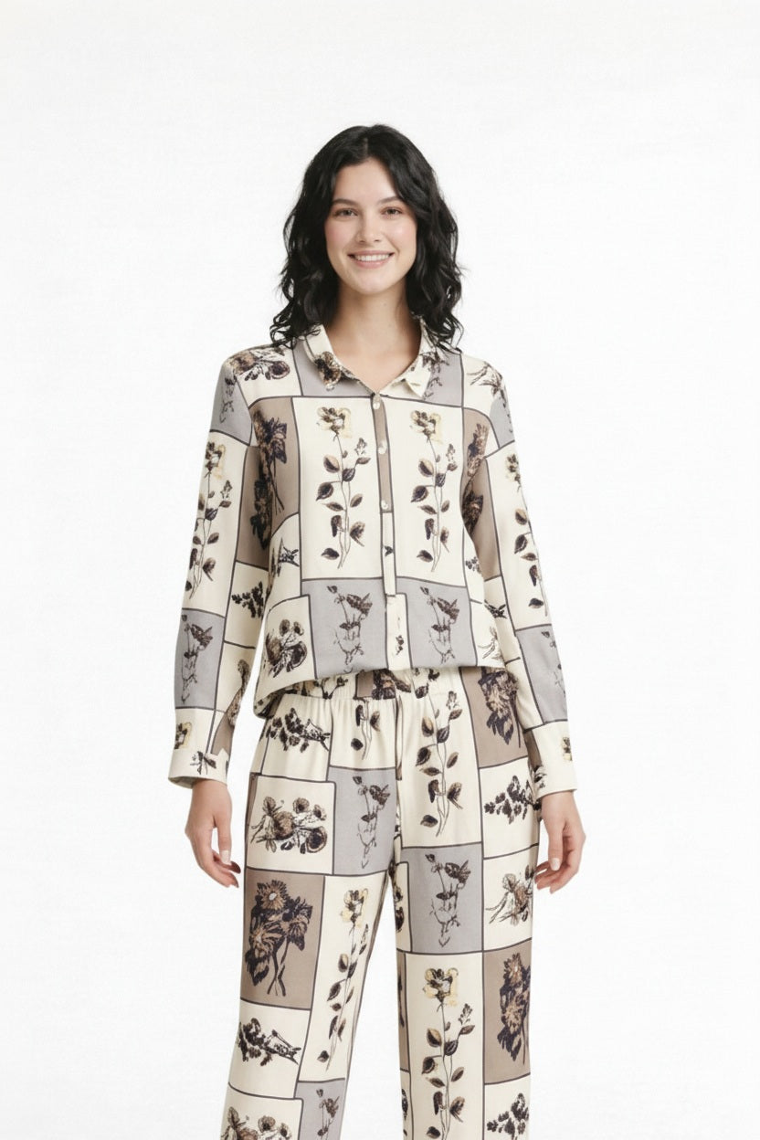 Women Mastic Printed Casual Shirt-