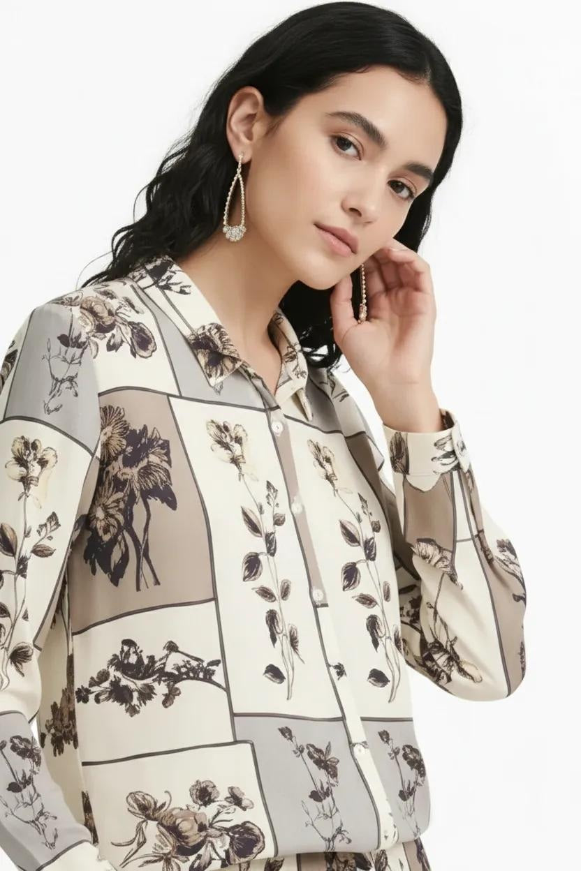 Women Mastic Printed Casual Shirt-