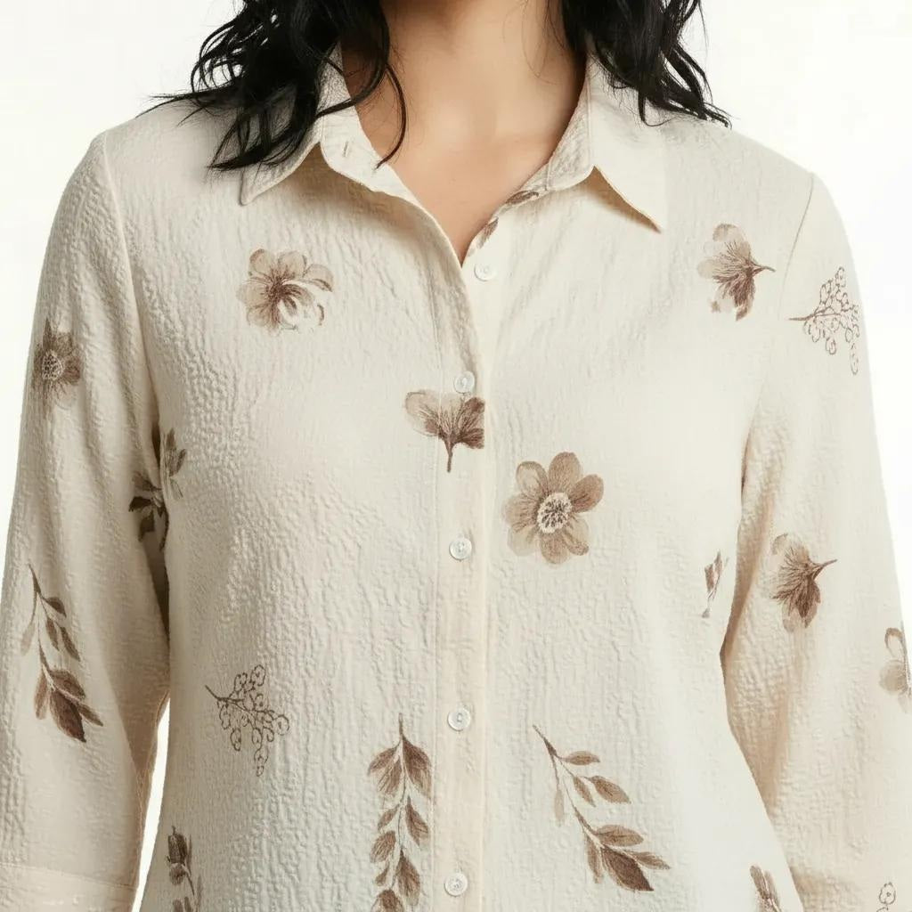 Women Mastic Floral Printed Casual Shirt